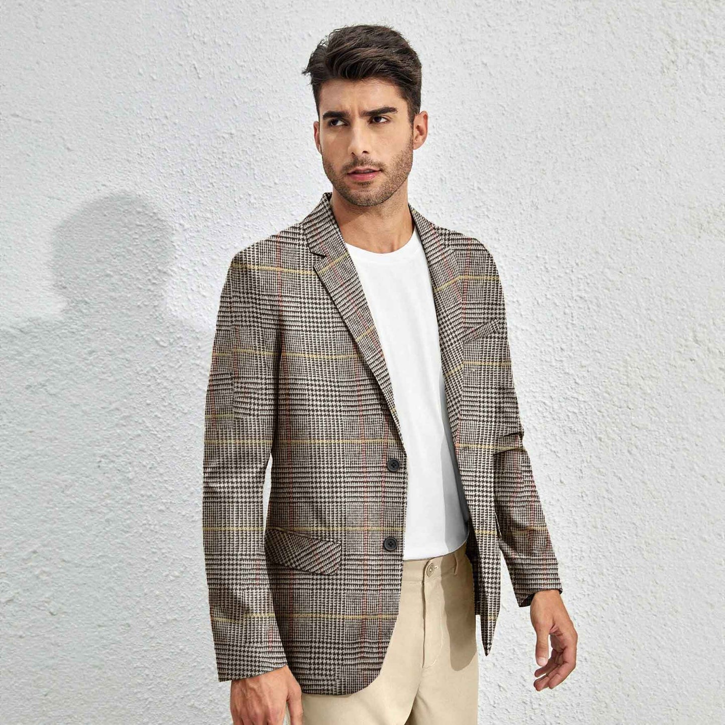 Fashion Men's Gingham Style Winter Blazer Men's Coat First Choice D4 M 