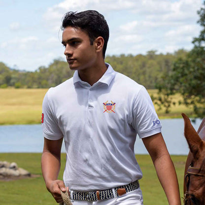 Republica Men's USA Crest & Polo 3 Embroidered Short Sleeve Polo Shirt
