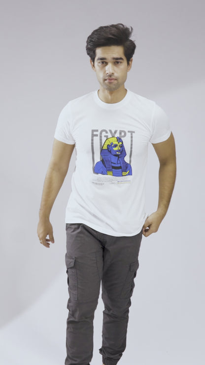 Polo Republica Men's Egypt Printed Crew Neck Tee Shirt