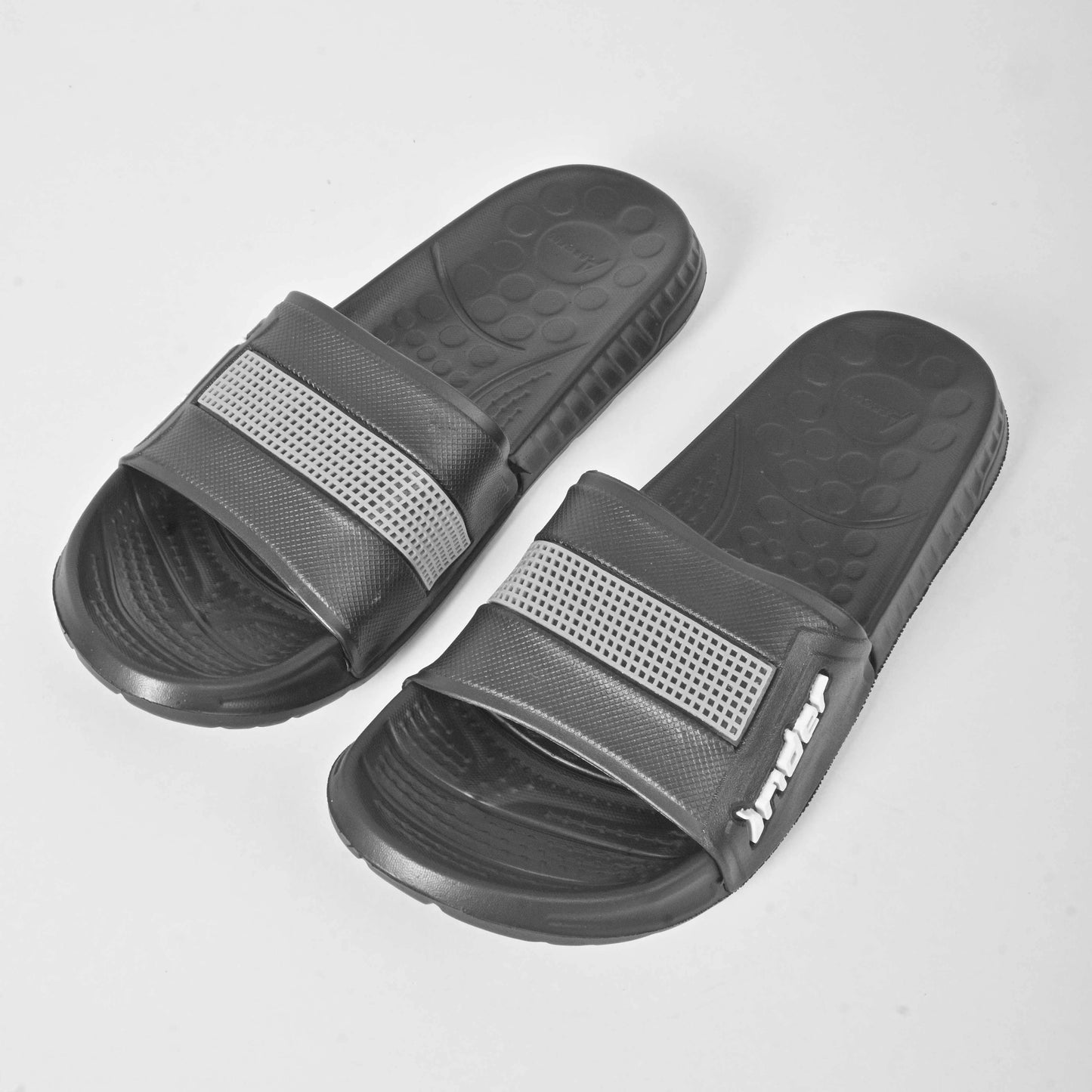 Aerofit Men's Rider Comfort Slides Men's Shoes SNAN Traders Black & Grey EUR 39