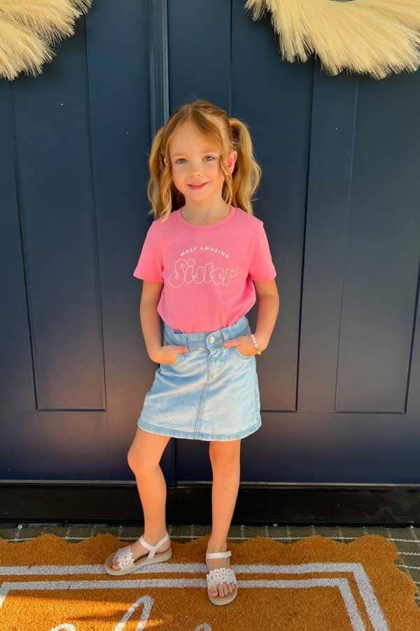 C&J Girl's Denim Skirt