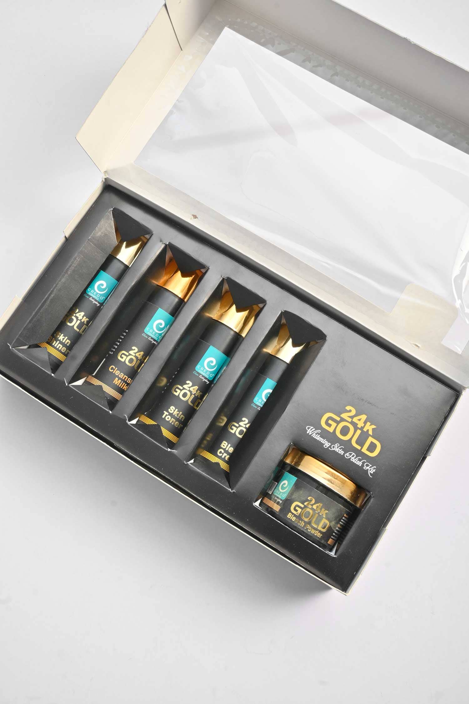 Credo 24 k Gold Whitening Skin Polish Kit - Pack Of 5 Health & Beauty Credo Cosmetics 