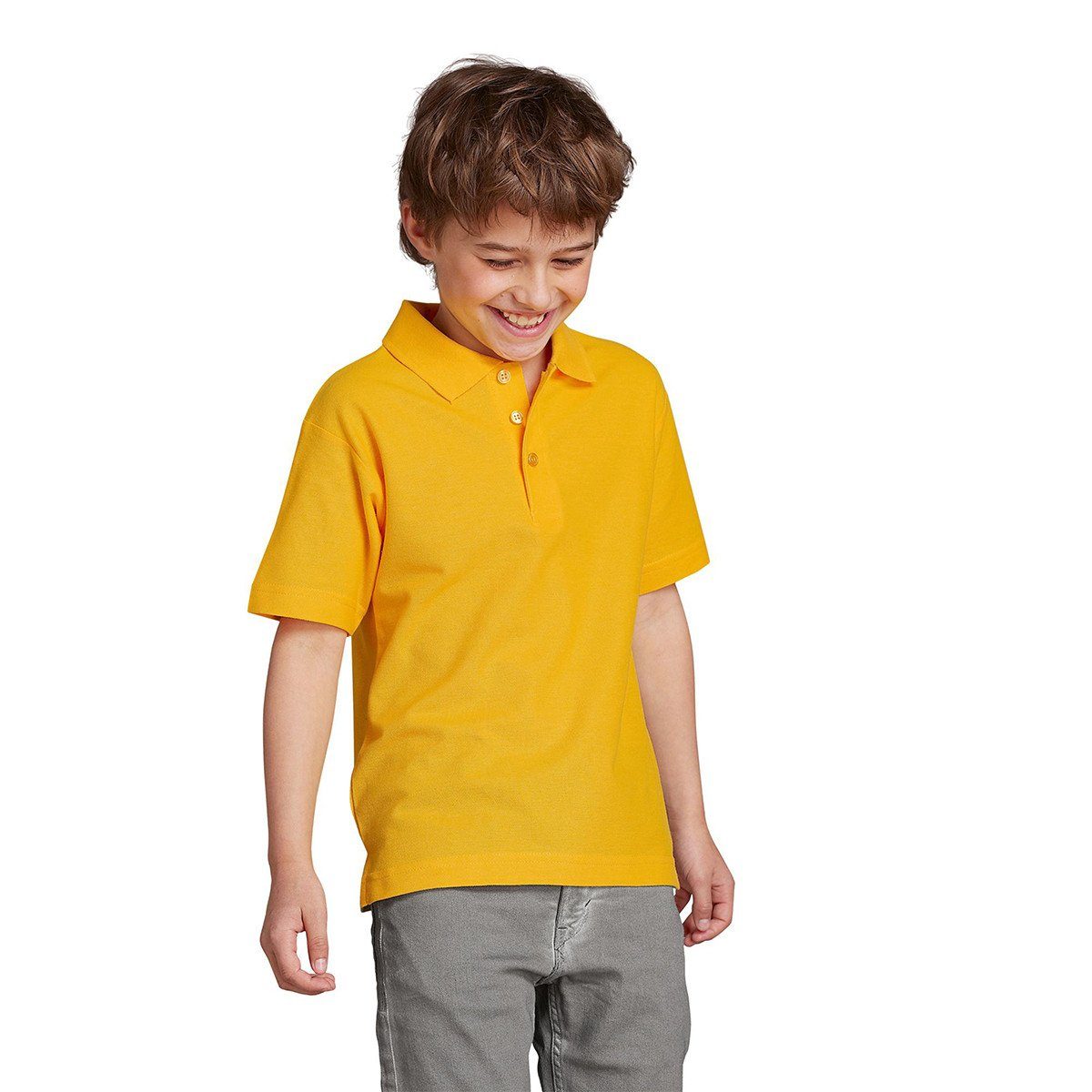 Totga Short Sleeve Polo Shirt Boy's Polo Shirt Totga Sunny Yellow 4 