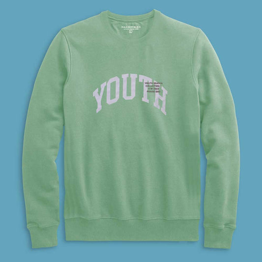 Polo Republica Men's Youth Printed Long Sleeve Sweat Shirt Men's Sweat Shirt Polo Republica Mint Green XS 