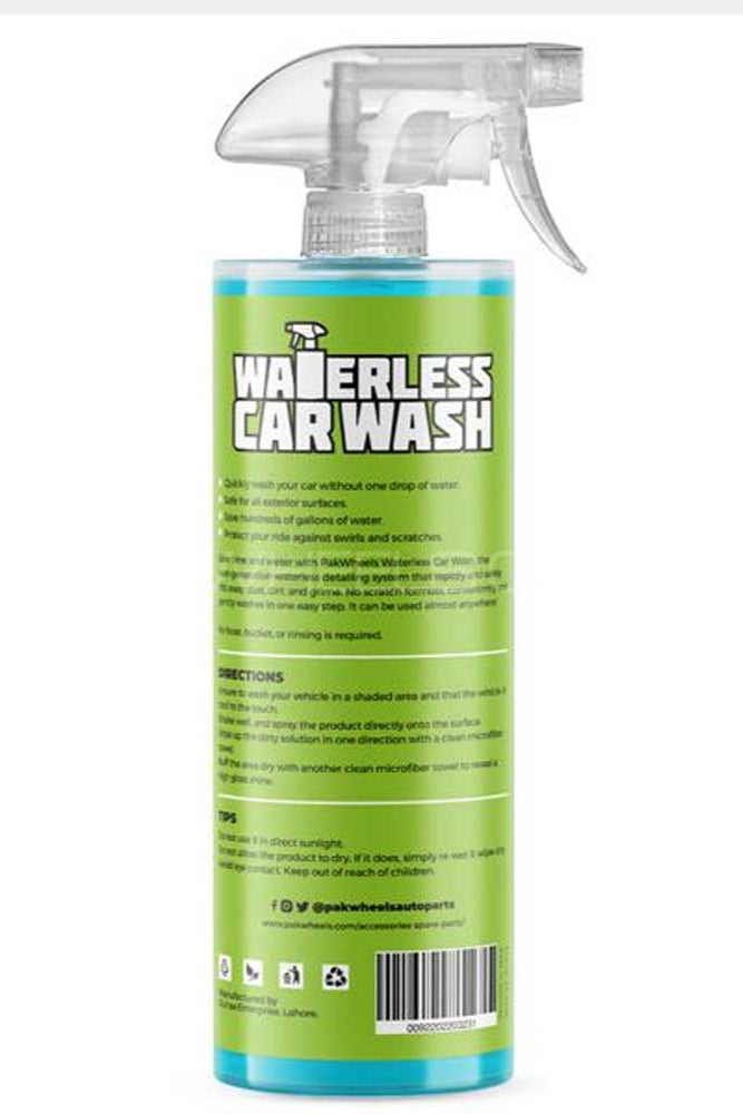 PakWheels Waterless Car Wash | Easy Spray & Wipe Formula - 500 ML Motor Vehicle Engine Parts PKW