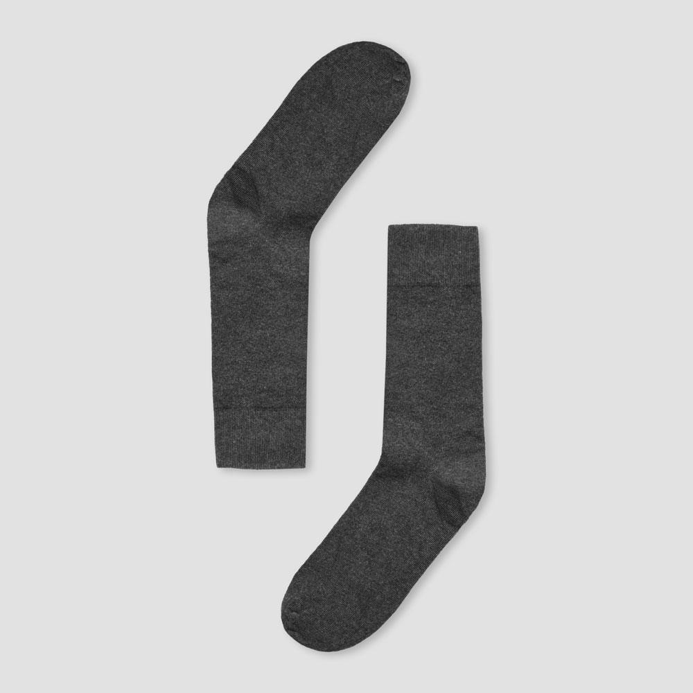 HOS Men's Plain Grey Dress Socks elo