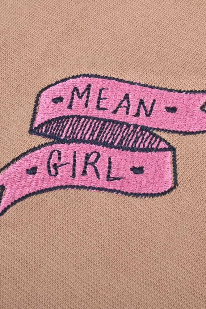 Safina Women's Mean Girl Embroidered Crew Neck Sleeveless Shirt Women's Sweat Shirt Safina