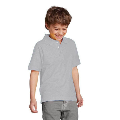 Totga Short Sleeve Polo Shirt Boy's Polo Shirt Image Heather Grey XS 