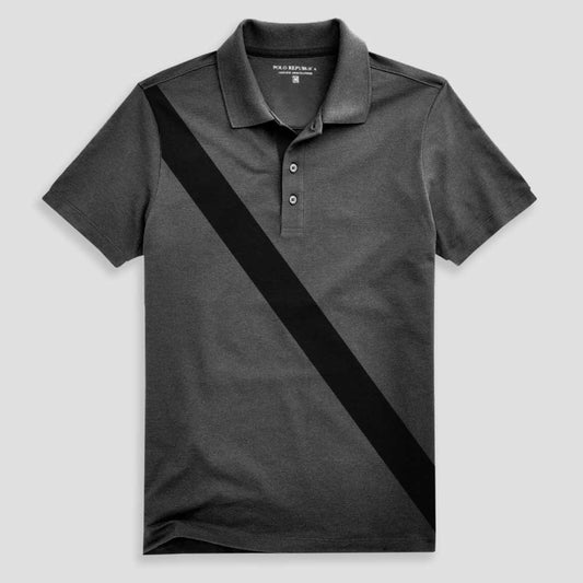 Polo Republica Men's Shepherd Short Sleeve Polo Shirt Men's Polo Shirt Polo Republica Graphite & Black XS 
