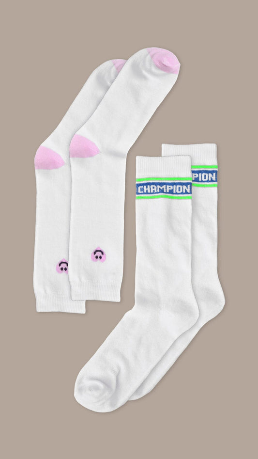 Men's Champion Embroidered Crew Socks - Pack Of 2 Pairs Socks RKI 