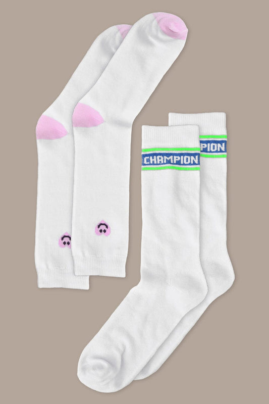 Men's Champion Embroidered Crew Socks - Pack Of 2 Pairs