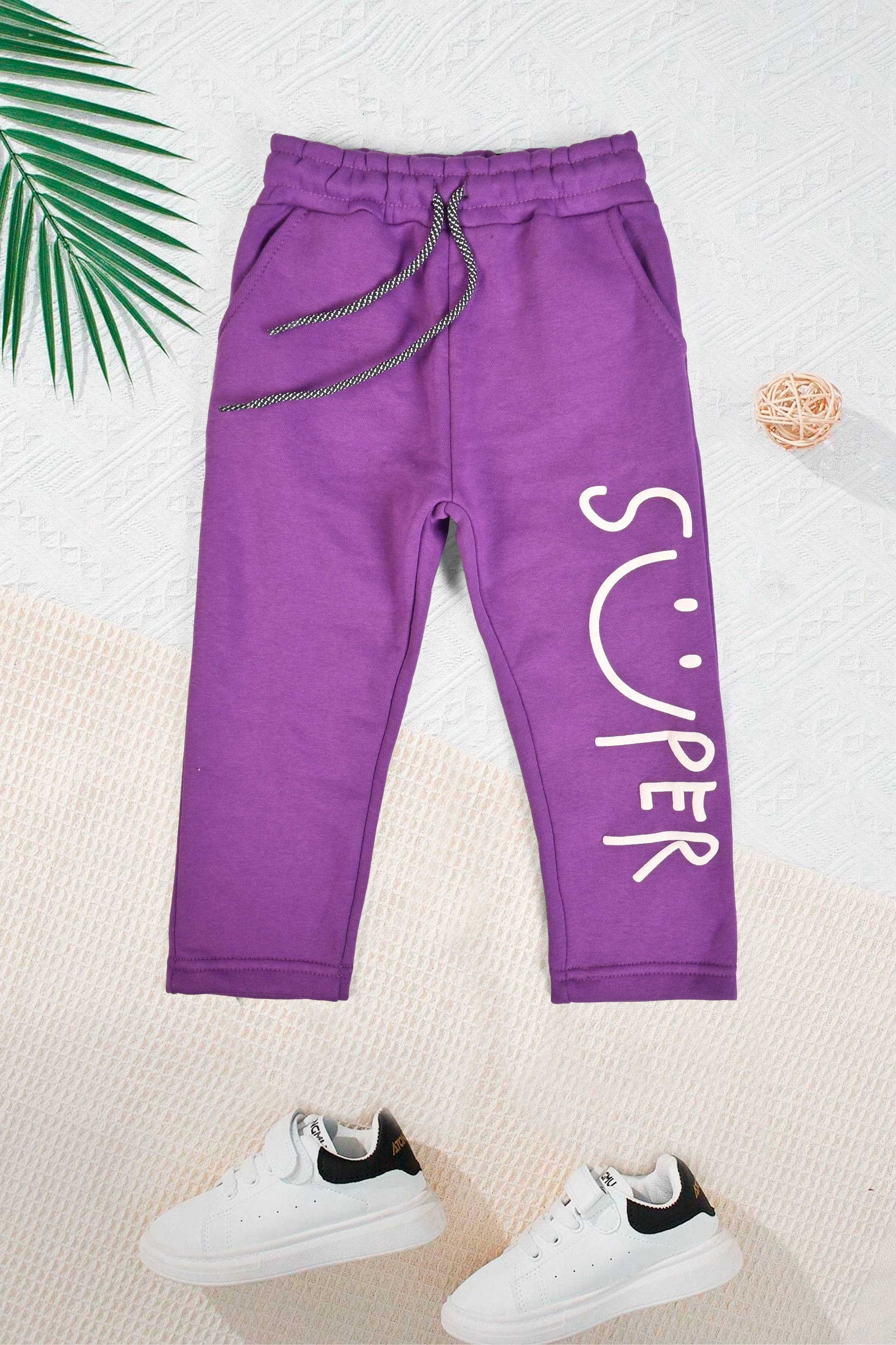 Max 21 Boy's Super Emoji Printed Fleece Trousers Boy's Sweat Pants SZK 