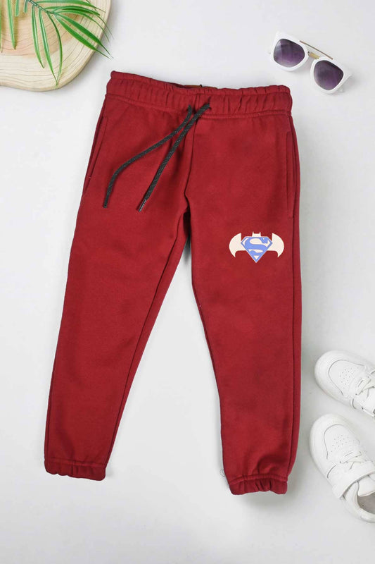 Max 21 Boy's Superman Logo Printed Fleece Sweat Pants Boy's Sweat Pants SZK 