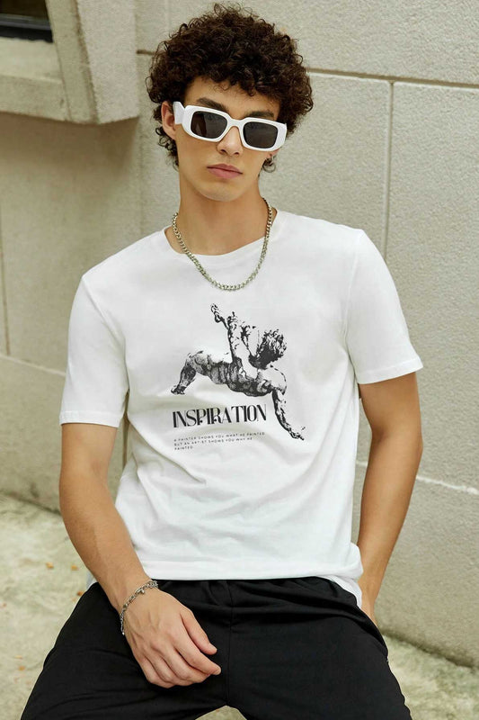 Men's Inspiration Printed Crew Neck Tee Shirt