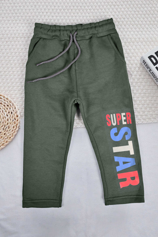 Max 21 Boy's Super Star Printed Fleece Trousers Boy's Sweat Pants SZK 