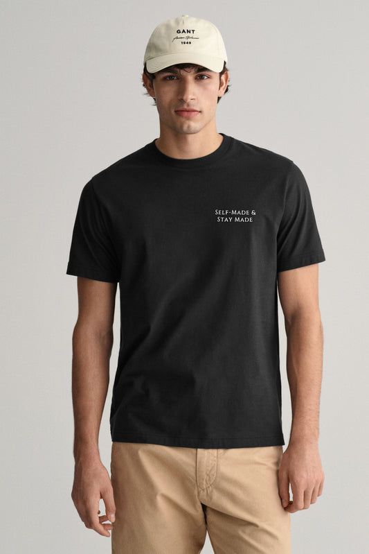 Men's Self Made & Stay Made Printed Crew Neck Tee Shirt