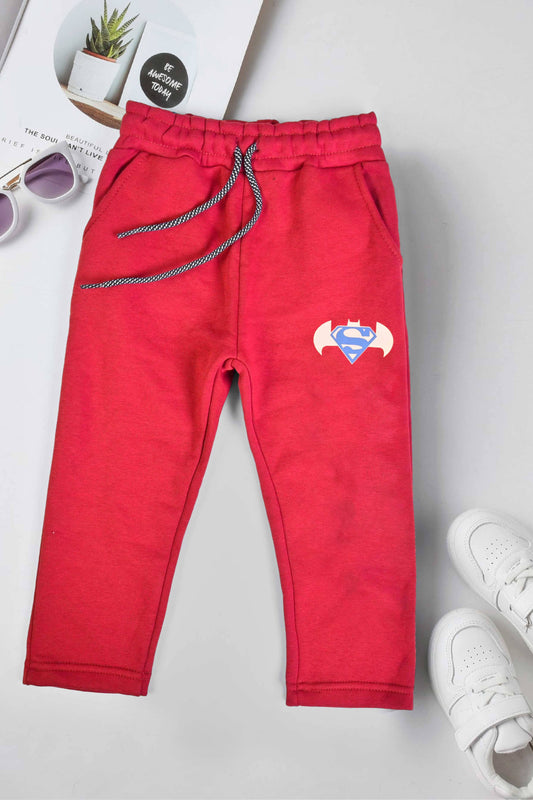 Max 21 Boy's Superman Logo Printed Fleece Trousers Boy's Sweat Pants SZK 