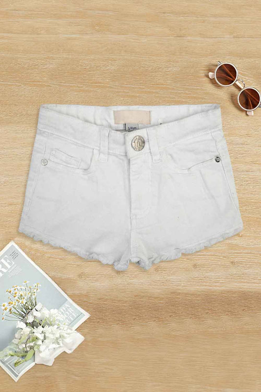 River Island Girl's Raw Bottom Design Denim Shorts