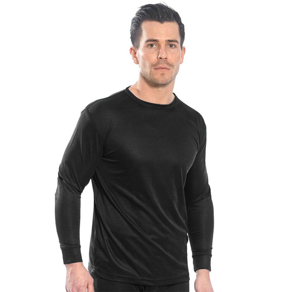 Men's Minor Fault Long Sleeve Poly Tee Shirt Minor Fault Image Black S 