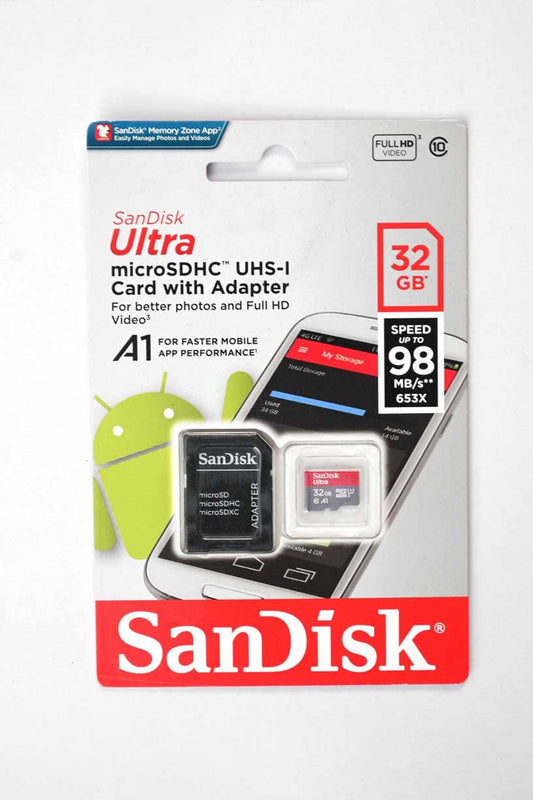 Sandisk UHS-1 Memory Card With Adapter- 32 GB