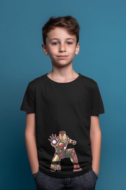 Polo Republica Boy's Iron Man Printed Tee Shirt