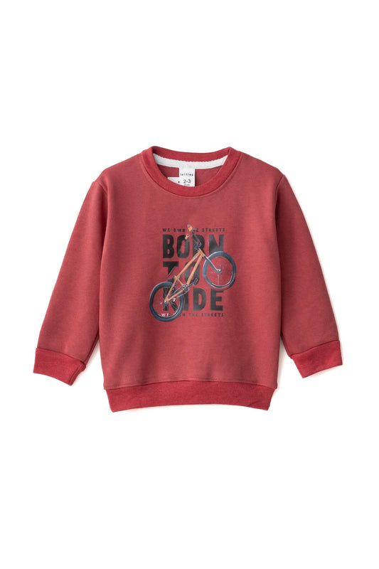 LFT Kid's Born To Ride Printed Fleece Sweat Shirt