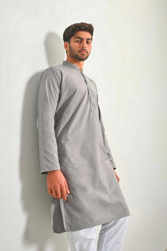 Hud Hud Men's Hasselt Mandarin Collar Stitched Kurta Men's Kurta MHJ 