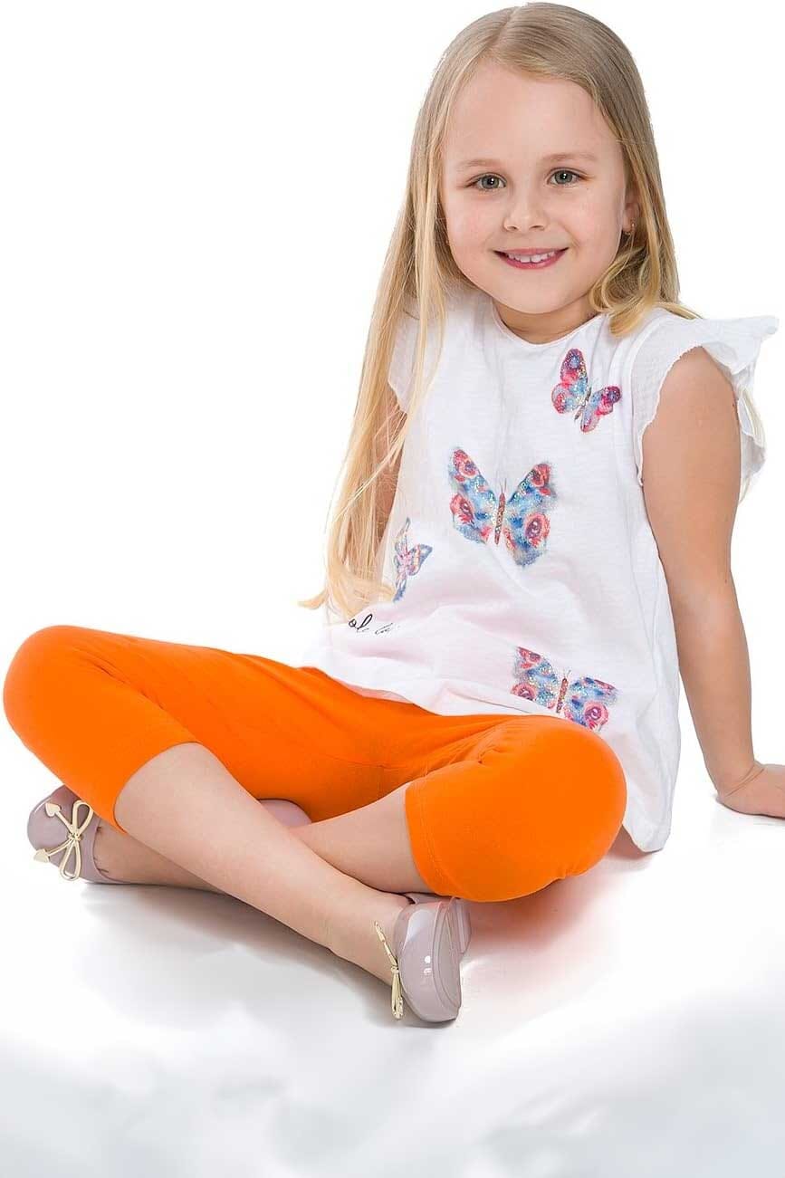 T2 Kid's Solid Design Capri Tights Girl's Trousers First Choice 