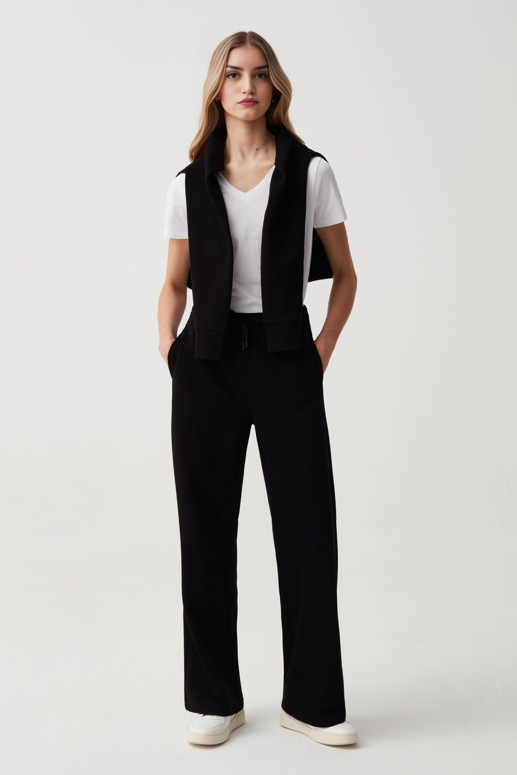 Berydale's Signature Comfort: Women's Premium Cotton Blend V-Neck Tee Women's Tee Shirt Image 