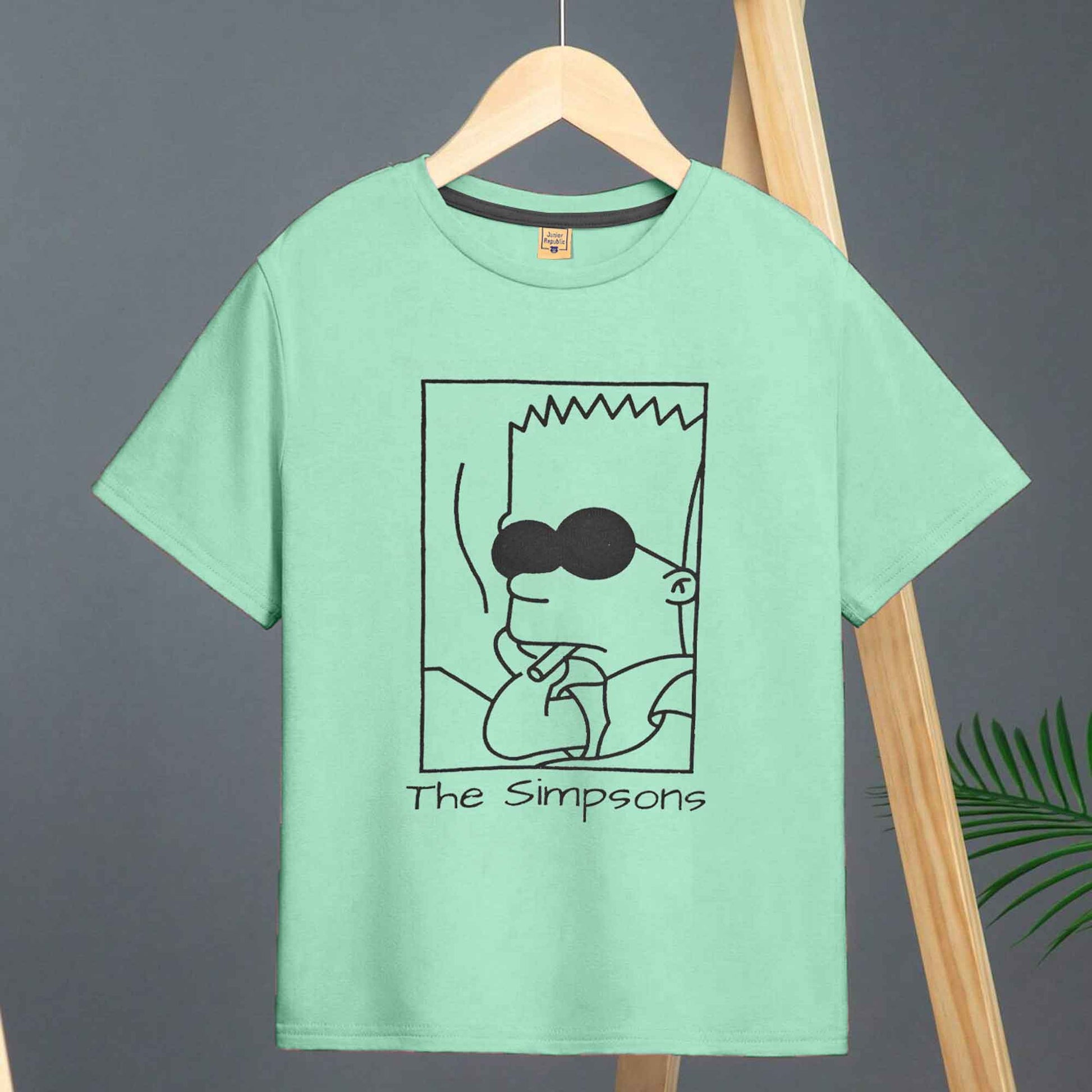 Junior Republic Kid's The Simpsons Printed Tee Shirt Boy's Tee Shirt JRR Turquoise 1-2 Years 