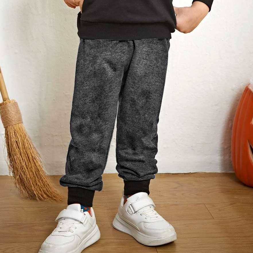 Buffalo Kid's Straight Fit Fleece Jogger pants Boy's Trousers SNR Charcoal 12 Months 