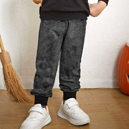 Buffalo Kid's Straight Fit Fleece Jogger pants Boy's Trousers SNR Charcoal 12 Months 