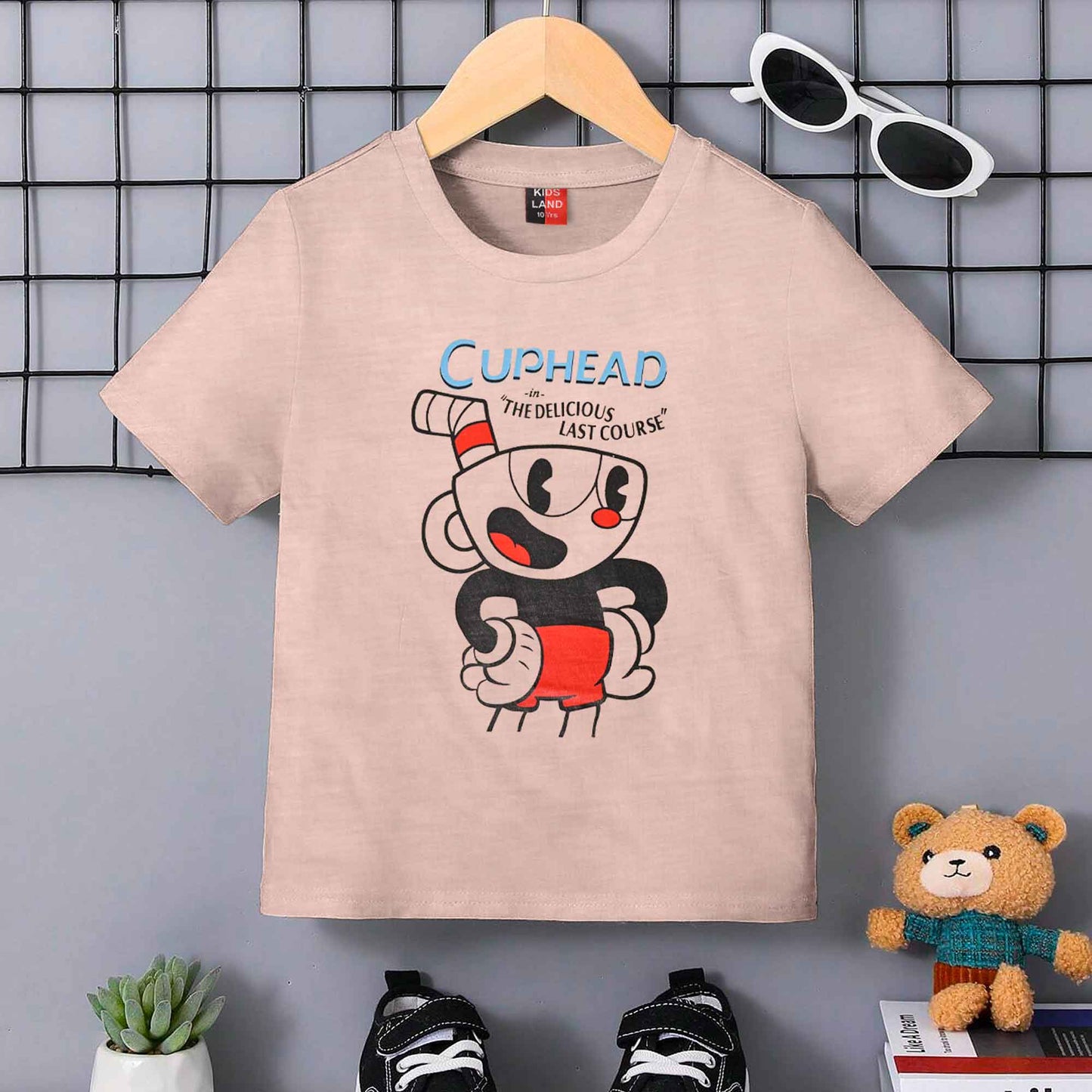 Kid's Land Cup Head Printed Style Tee Shirt Boy's Tee Shirt KMG 