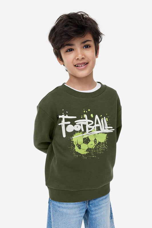 Minoti Kid's Football Printed Fleece Sweat Shirt Kid's Sweat Shirt ZBC 