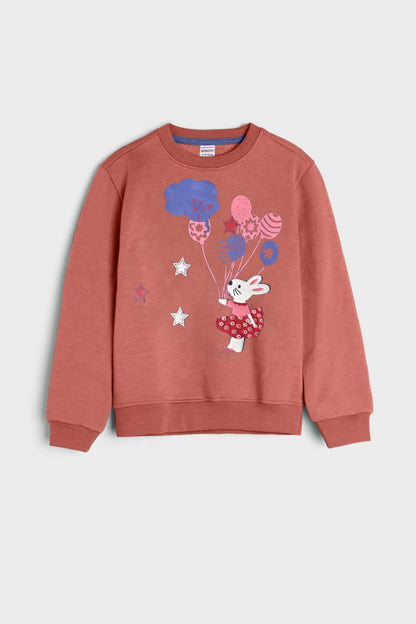 Minoti Kid's Bunny Balloons Fleece Sweat Shirt Kid's Sweat Shirt ZBC 