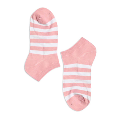 Unisex Classic Stripes Ankle Socks Socks RAM Powder Pink EUR 38-43 