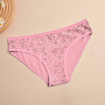 Hmeng Women's Printed Underwear Women's Lingerie SRL Pink S 