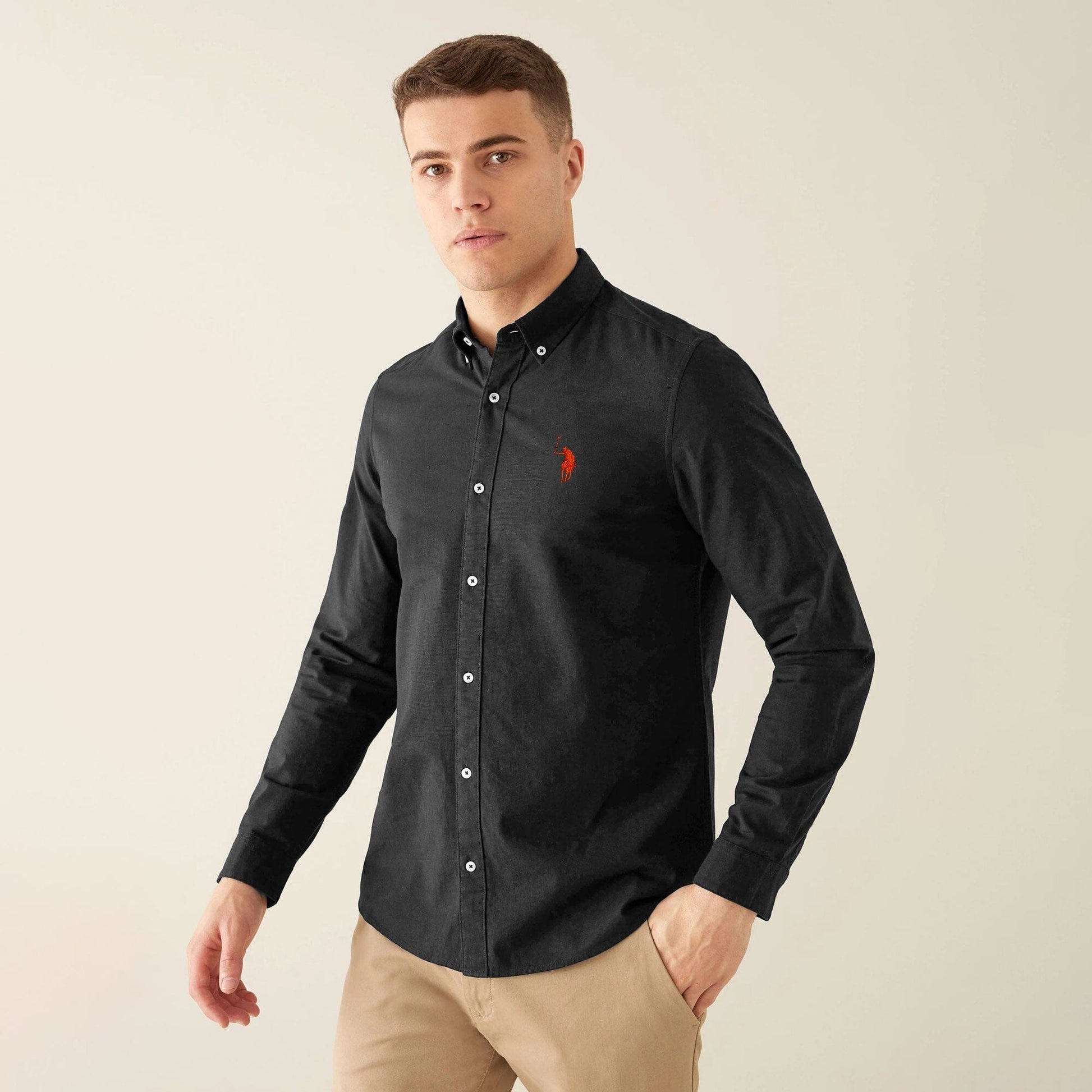 Polo Republica Men's Essentials Knitted Casual Shirt Men's Casual Shirt Polo Republica Black S 