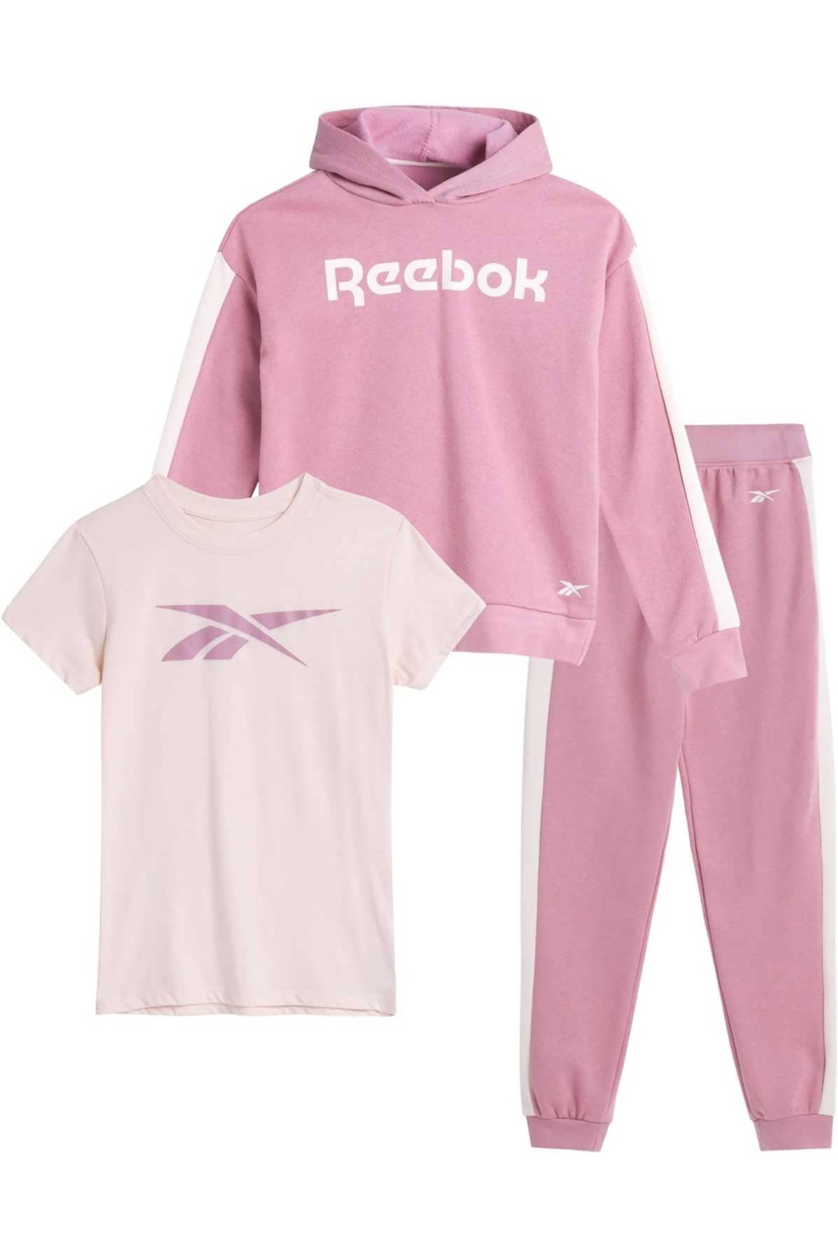 Reebok Kids' Contrast Design Sweat suit Set-3 Pcs Kid's tracksuit Fiza 