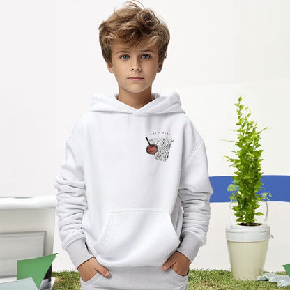 Rabbit Skins Boy's Lets Play Printed Pullover Hoodie Boy's Pullover Hoodie SNR White XS (8-9 Years) 