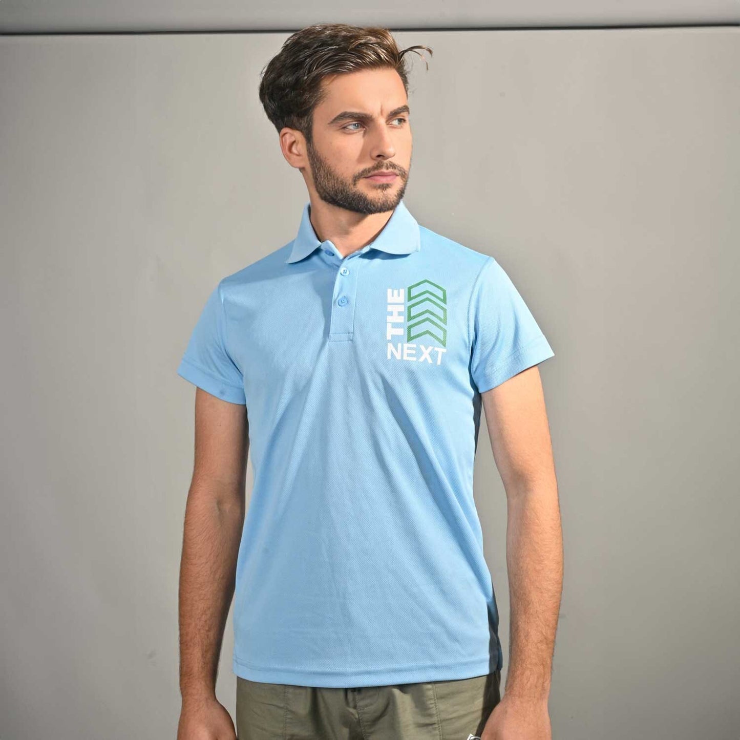 Polo Republica Men's The Next Printed Activewear Polo Shirt Men's Polo Shirt Polo Republica Sky S 