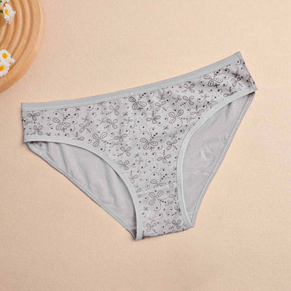 Hmeng Women's Printed Underwear Women's Lingerie SRL Grey S 