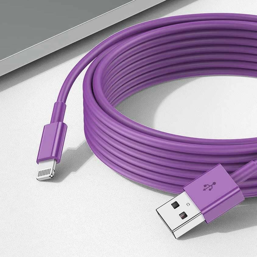 iPhone Power Line Fast Charging Cable - 1 Meter Mobile Accessories CPUS Purple 