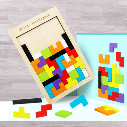 Kid's Tetris Wooden Puzzle Board