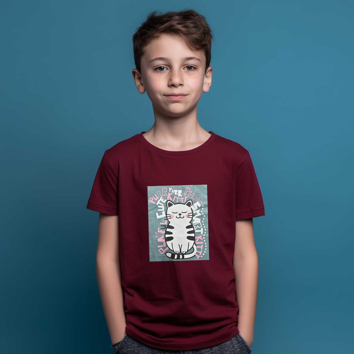 Polo Republica Boy's Kitty Printed Tee Shirt