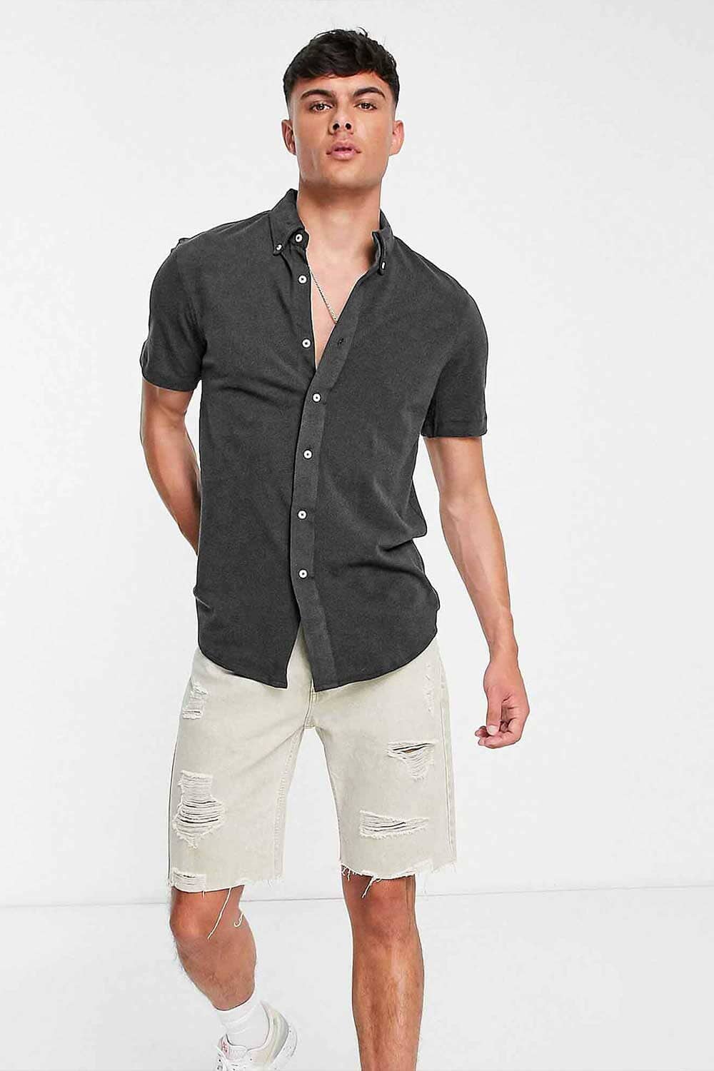 Polo Republica Men's Essentials Short Sleeve Pique Casual Shirt