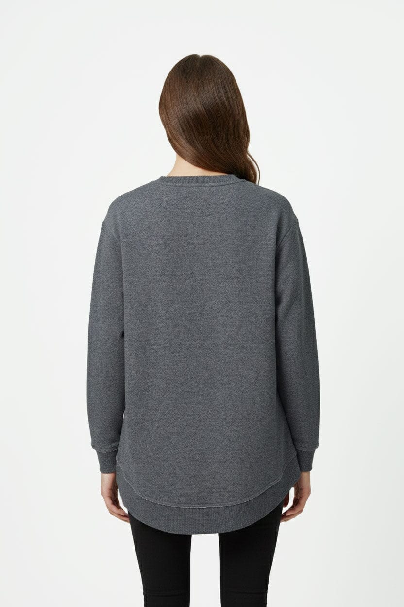 L.A.T Women's Printed High Low Hem Sweatshirt