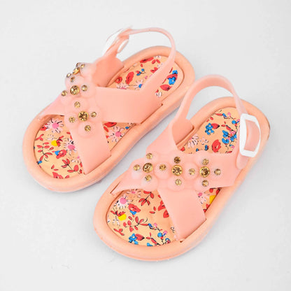 Seven Eleven Girl's Cross Over Style Comfort Sandals Girl's Shoes RAM Peach EUR 20 