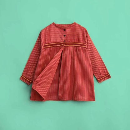 Artesanos Valencianos Girl's Long Sleeves Frock Girl's Frock YBA Coral Red 0 Size 
