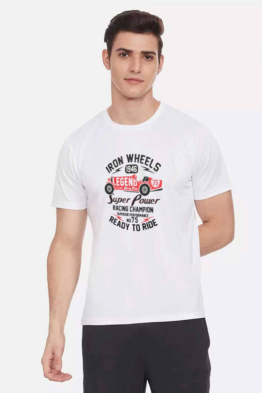 Polo Republica Men's Iron Wheels Printed Short Sleeve Tee Shirt Men's Tee Shirt Polo Republica 